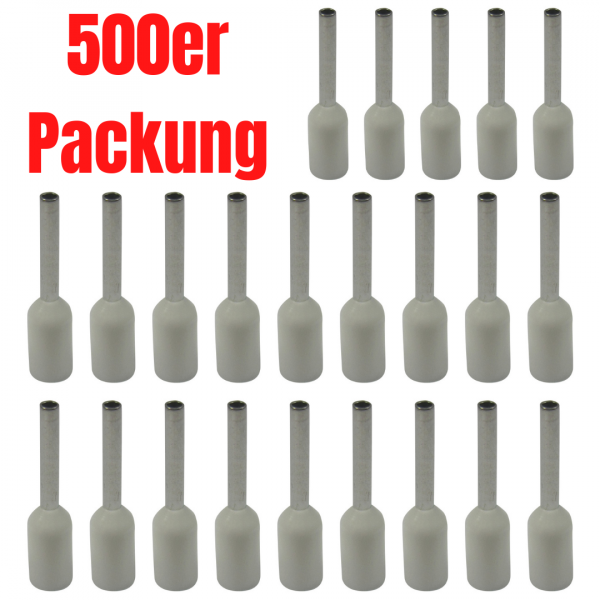 Aderendhülsen - 0,5mm² - Weiß (500er Pack)